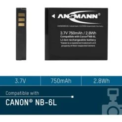 Ansmann A-Can NB 6 L, Kamera-Akku -HPP Computer Geschaft Ansmann A Can NB 6 L Kamera Akku@@987351 4