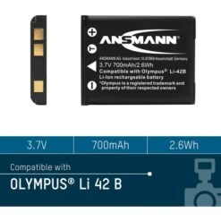 Ansmann A-Oly Li 42B, Kamera-Akku -HPP Computer Geschaft Ansmann A Oly Li 42B Kamera Akku@@987382 4