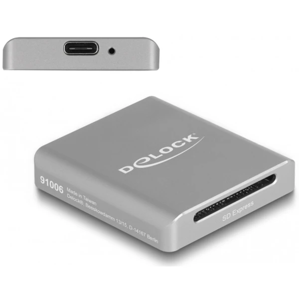 DeLOCK USB Type-C Card Reader Für SD Express (SD 7.1) Speicherkarten, Kartenleser – Bild 3