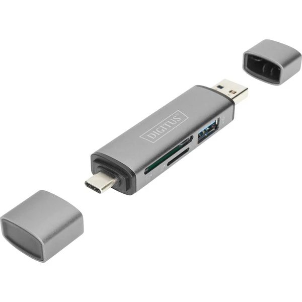 Digitus Dual Card Reader USB-C / USB 3.0, OTG, Kartenleser