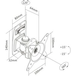 Digitus Universelle Wandhalterung Mit Schwenkfunktion -HPP Computer Geschaft Digitus Universelle Wandhalterung mit Schwenkfunktion@@1691073 2