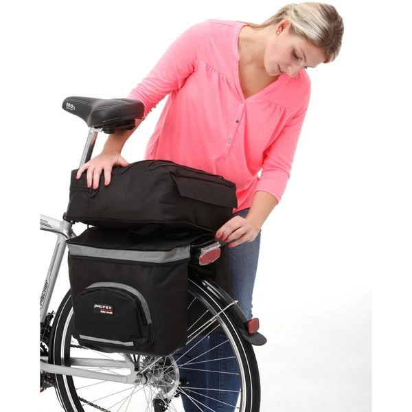 FISCHER Fahrrad Tasche Gepäckträger 3fach, Fahrradkorb/-tasche – Bild 5