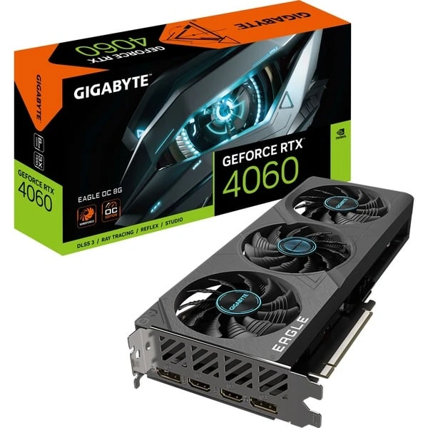 GIGABYTE GeForce RTX 4060 EAGLE OC, Grafikkarte 1 GIGABYTE GeForce RTX 4060 EAGLE OC, Grafikkarte