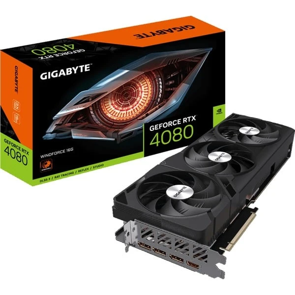GIGABYTE GeForce RTX 4080 WINDFORCE 16GB, Grafikkarte 1 GIGABYTE GeForce RTX 4080 WINDFORCE 16GB, Grafikkarte