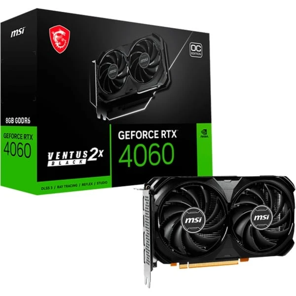 MSI GeForce RTX 4060 VENTUS 2X BLACK 8G OC, Grafikkarte 1 MSI GeForce RTX 4060 VENTUS 2X BLACK 8G OC, Grafikkarte