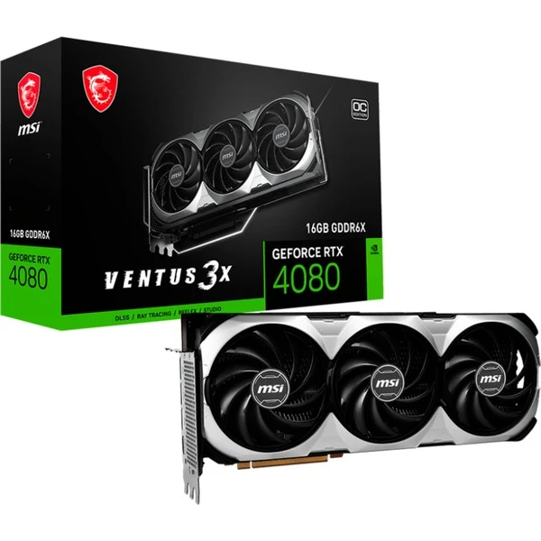 MSI GeForce RTX 4080 16GB VENTUS 3X E OC, Grafikkarte 1 MSI GeForce RTX 4080 16GB VENTUS 3X E OC, Grafikkarte