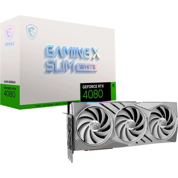 MSI GeForce RTX 4080 GAMING X SLIM WHITE, Grafikkarte 1 MSI GeForce RTX 4080 GAMING X SLIM WHITE, Grafikkarte