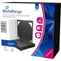 MediaRange CD/DVD Jewelcase Retail-Pack Double 5St, Schutzhülle