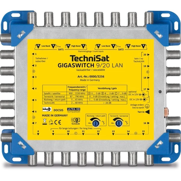 TechniSat GIGASWITCH 9/20 LAN, Multischalter 1 TechniSat GIGASWITCH 9/20 LAN, Multischalter