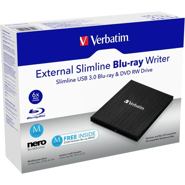 Verbatim External Slimline USB 3.0-Blu-ray-Brenner, Externer Blu-ray-Brenner – Bild 3