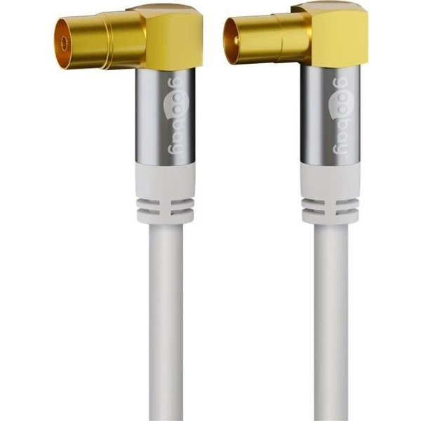 Goobay Antennenkabel (135dB Typ), Koax-Buchse 90° > Koax-Stecker 90°