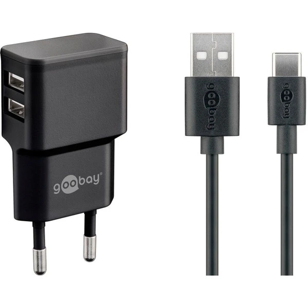 Goobay USB-C Dual Ladeset 2,4 A, Ladegerät 1 Goobay USB-C Dual Ladeset 2,4 A, Ladegerät
