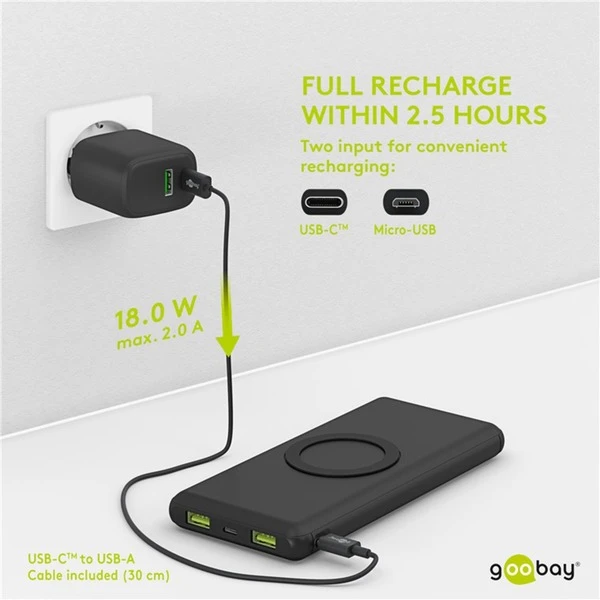 Goobay Wireless Schnelllade-Powerbank 10000mAh 15 Goobay Wireless Schnelllade-Powerbank 10000mAh – Bild 15
